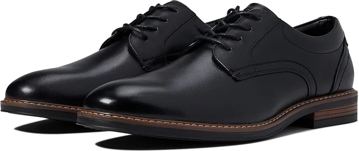 Nunn Bush Centro Flex Plain Toe Oxford Men's Shoes Black : 7 M (D), Synthetic/Leather