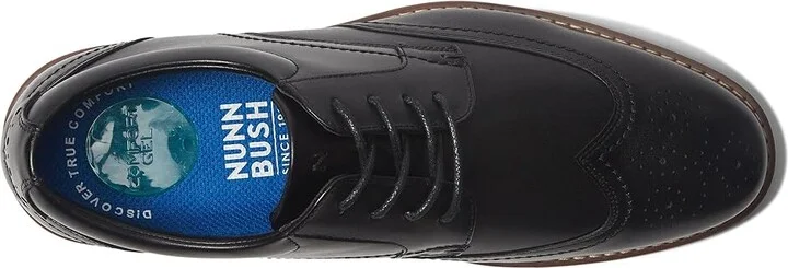 Nunn Bush Centro Flex Wing Tip Oxford Men's Shoes Black : 7 M (D), Synthetic/Leather - Image 2