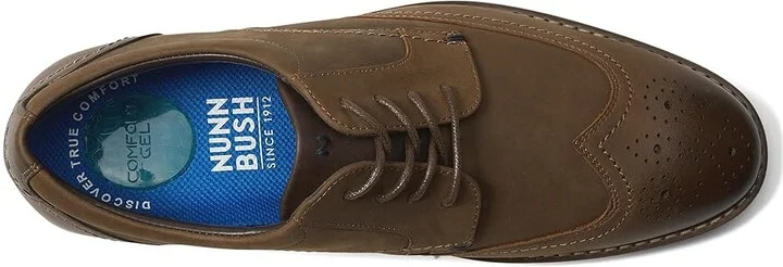 Nunn Bush Centro Flex Wing Tip Oxford Men's Shoes Brown Crazy Horse : 7 M (D), Synthetic/Leather - Image 2