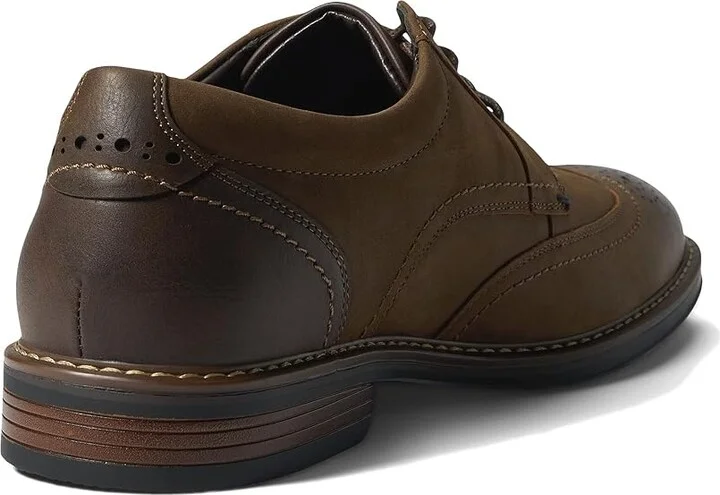 Nunn Bush Centro Flex Wing Tip Oxford Men's Shoes Brown Crazy Horse : 7 M (D), Synthetic/Leather - Image 4