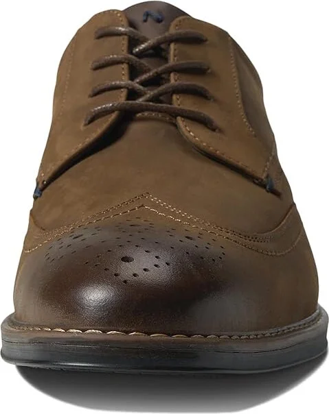 Nunn Bush Centro Flex Wing Tip Oxford Men's Shoes Brown Crazy Horse : 7 M (D), Synthetic/Leather - Image 5
