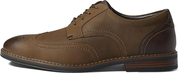 Nunn Bush Centro Flex Wing Tip Oxford Men's Shoes Brown Crazy Horse : 7 M (D), Synthetic/Leather - Image 6