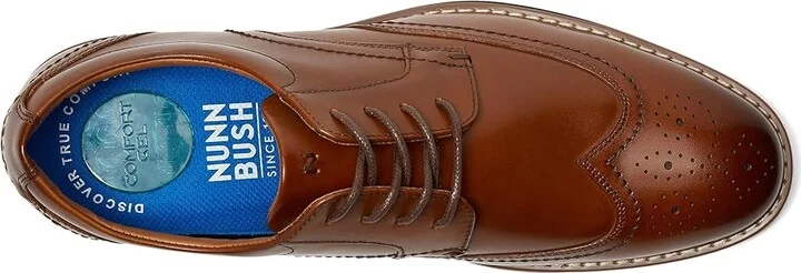 Nunn Bush Centro Flex Wing Tip Oxford Men's Shoes Cognac : 7 M (D), Synthetic/Leather - Image 2
