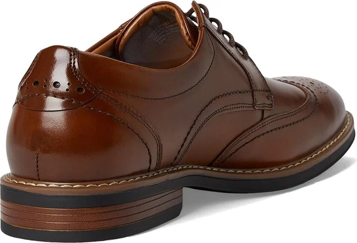 Nunn Bush Centro Flex Wing Tip Oxford Men's Shoes Cognac : 7 M (D), Synthetic/Leather - Image 4