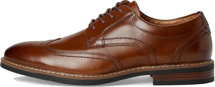Nunn Bush Centro Flex Wing Tip Oxford Men's Shoes Cognac : 7 M (D), Synthetic/Leather - Image 6