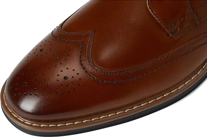 Nunn Bush Centro Flex Wing Tip Oxford Men's Shoes Cognac : 7 M (D), Synthetic/Leather - Image 7