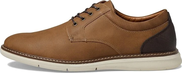 Nunn Bush Chase 2.0 Casual Plain Toe Oxford Contemporary Lace-Up Men's Shoes Cognac : 8 M (D), Leather - Image 6