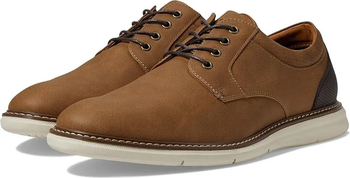 Nunn Bush Chase 2.0 Casual Plain Toe Oxford Contemporary Lace-Up Men's Shoes Cognac : 8 M (D), Leather