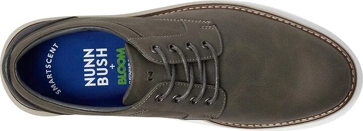 Nunn Bush Chase 2.0 Casual Plain Toe Oxford Contemporary Lace-Up Men's Shoes Gray : 9 M (D), Leather - Image 2