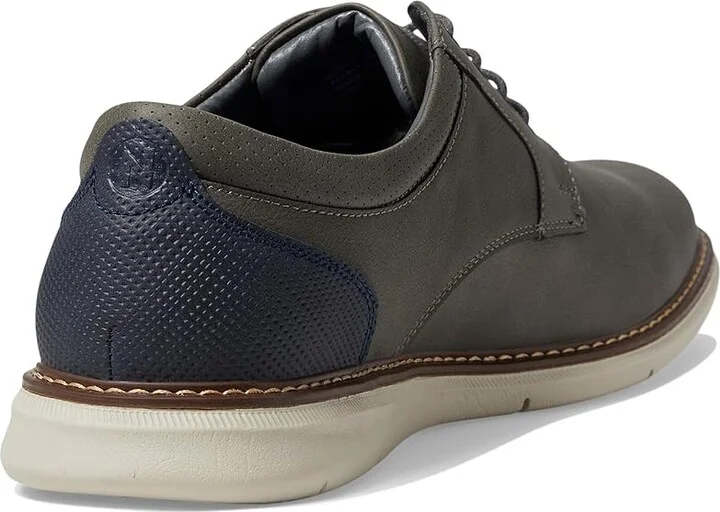 Nunn Bush Chase 2.0 Casual Plain Toe Oxford Contemporary Lace-Up Men's Shoes Gray : 9 M (D), Leather - Image 4