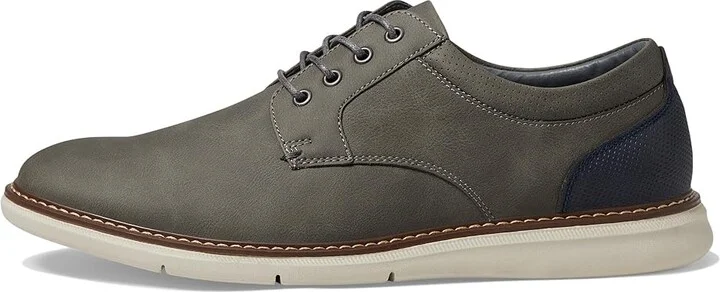 Nunn Bush Chase 2.0 Casual Plain Toe Oxford Contemporary Lace-Up Men's Shoes Gray : 9 M (D), Leather - Image 6