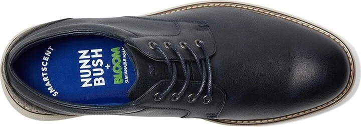 Nunn Bush Chase 2.0 Casual Plain Toe Oxford Contemporary Lace-Up Men's Shoes Navy : 8 M (D), Leather - Image 2