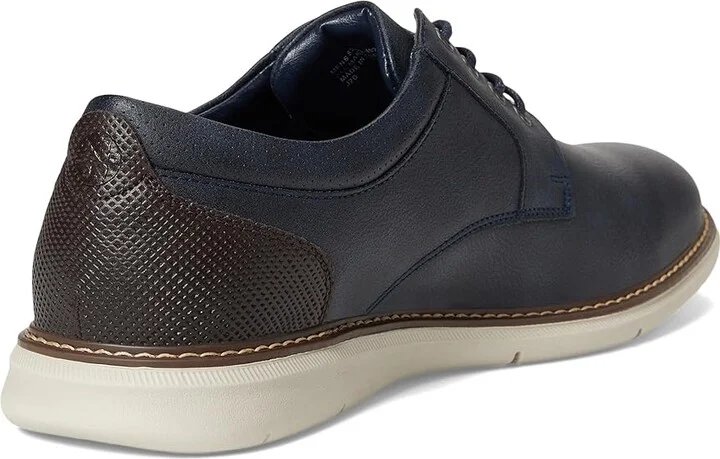 Nunn Bush Chase 2.0 Casual Plain Toe Oxford Contemporary Lace-Up Men's Shoes Navy : 8 M (D), Leather - Image 4