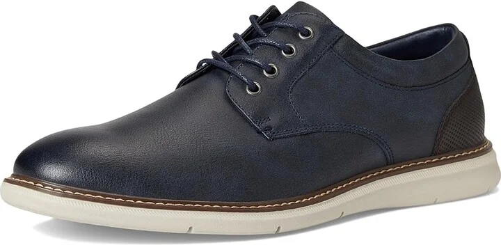 Nunn Bush Chase 2.0 Casual Plain Toe Oxford Contemporary Lace-Up Men's Shoes Navy : 8 M (D), Leather - Image 5