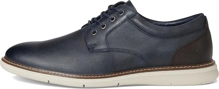 Nunn Bush Chase 2.0 Casual Plain Toe Oxford Contemporary Lace-Up Men's Shoes Navy : 8 M (D), Leather - Image 6
