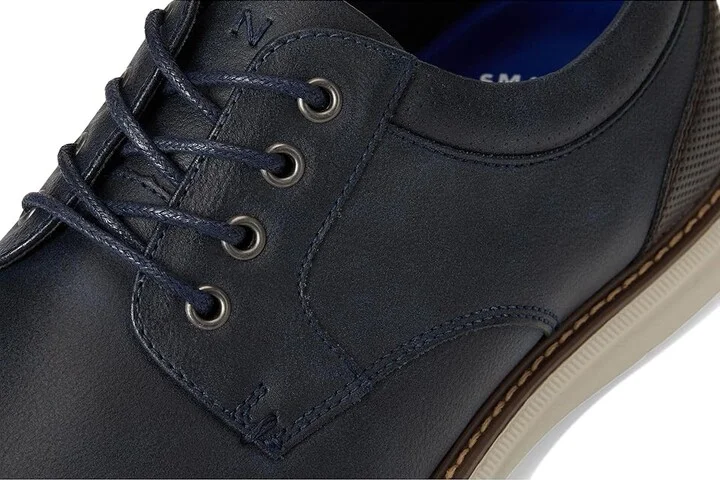 Nunn Bush Chase 2.0 Casual Plain Toe Oxford Contemporary Lace-Up Men's Shoes Navy : 8 M (D), Leather - Image 7