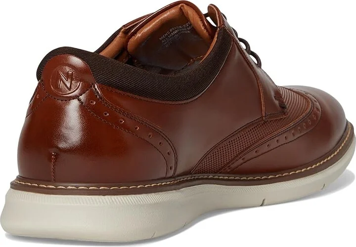 Nunn Bush Chase 2.0 Wingtip Oxford Casual Contemporary Lace Up Men's Shoes Cognac : 7.5 M (D), Faux Leather - Image 4
