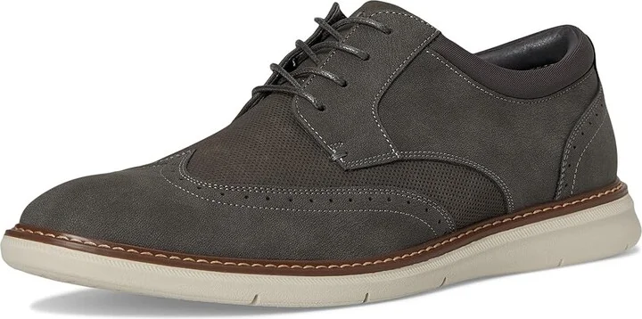 Nunn Bush Chase 2.0 Wingtip Oxford Casual Contemporary Lace Up Men's Shoes Gray : 7.5 M (D), Faux Leather - Image 5