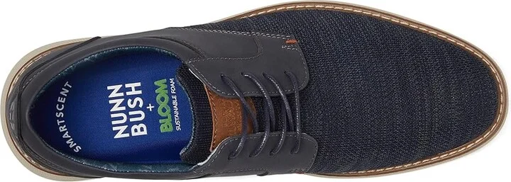Nunn Bush Chase Knit Plain Toe Oxford Lightweight Breathable Versatile Lace Up Men's Shoes Navy : 7.5 M (D), Synthetic - Image 2