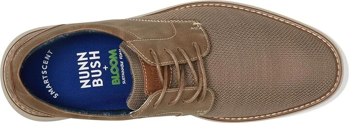 Nunn Bush Chase Knit Plain Toe Oxford Lightweight Breathable Versatile Lace Up Men's Shoes Taupe : 9.5 M (D), Synthetic - Image 2