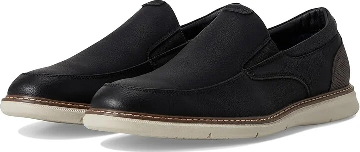 Nunn Bush Chase Moccasin Toe Slip-On Lightweight Contemporary Loafer Men's Shoes Black 1 : 9.5 M (D)