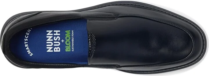 Nunn Bush Chase Moccasin Toe Slip-On Lightweight Contemporary Loafer Men's Shoes Black : 12 W (EE) - Image 2