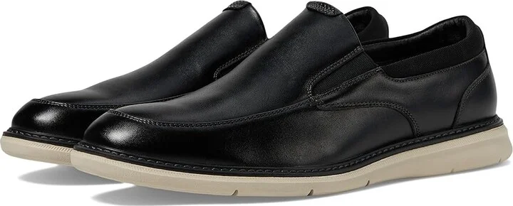 Nunn Bush Chase Moccasin Toe Slip-On Lightweight Contemporary Loafer Men's Shoes Black : 8 M (D)