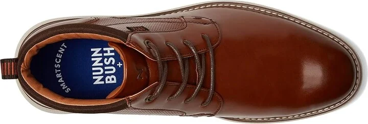 Nunn Bush Chase Plain Toe Chukka Contemporary Fashion Boot Men's Boots Cognac : 10 W (EE) - Image 2