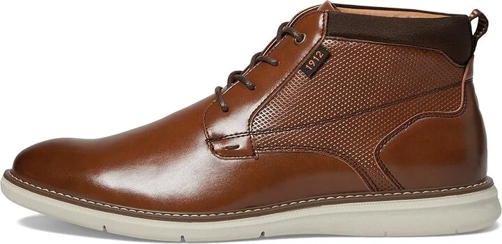 Nunn Bush Chase Plain Toe Chukka Contemporary Fashion Boot Men's Boots Cognac : 10 W (EE) - Image 6
