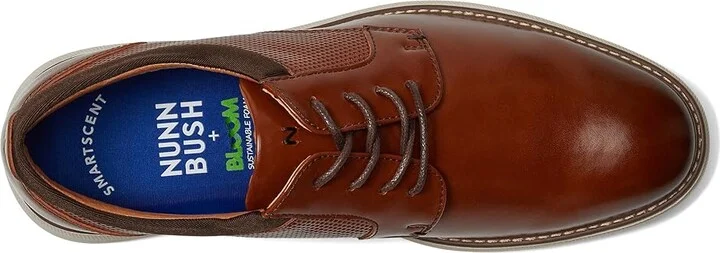 Nunn Bush Chase Plain Toe Oxford Men's Lace-up Boots Cognac : 8.5 M (D), Vinyl - Image 2