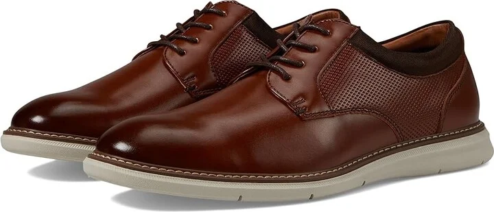 Nunn Bush Chase Plain Toe Oxford Men's Lace-up Boots Cognac : 8.5 M (D), Vinyl