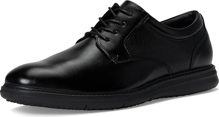 Nunn Bush Chase Slip Resistant Work Plain Toe Oxford for Restaurant, Food Service Hospitality Men's Shoes Black : 9 W (EE), Faux Leather - Image 5
