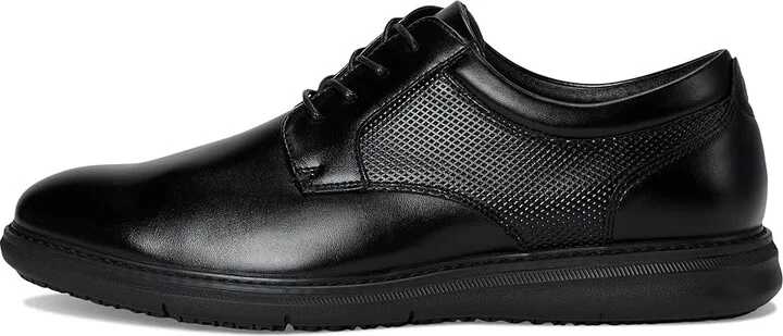 Nunn Bush Chase Slip Resistant Work Plain Toe Oxford for Restaurant, Food Service Hospitality Men's Shoes Black : 9 W (EE), Faux Leather - Image 6