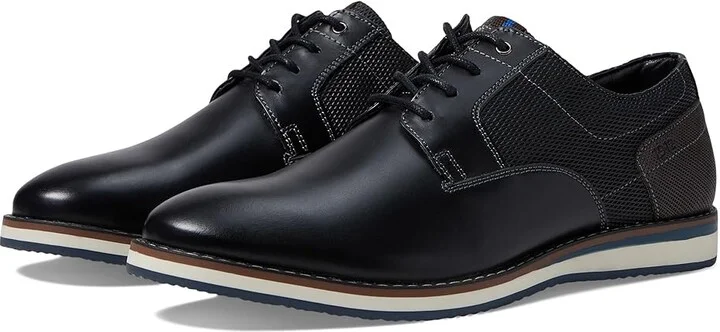 Nunn Bush Circuit Plain Toe Oxford Men's Shoes Black : 7 M (D), Synthetic/Leather