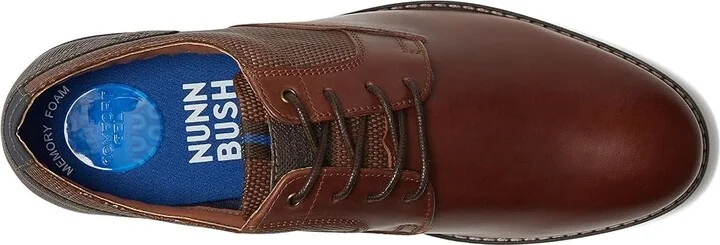 Nunn Bush Circuit Plain Toe Oxford Men's Shoes Brandy : 7 M (D), Synthetic/Leather - Image 2