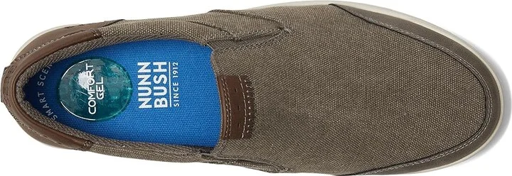 Nunn Bush City Walk Canvas Moc Toe Slip-On Men's Shoes Cement : 7 M (D), Textile/Synthetic - Image 2
