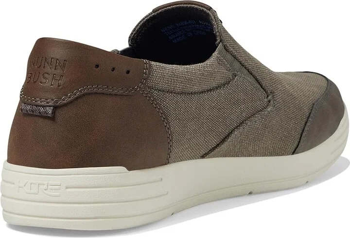 Nunn Bush City Walk Canvas Moc Toe Slip-On Men's Shoes Cement : 7 M (D), Textile/Synthetic - Image 4