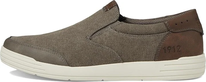 Nunn Bush City Walk Canvas Moc Toe Slip-On Men's Shoes Cement : 7 M (D), Textile/Synthetic - Image 6