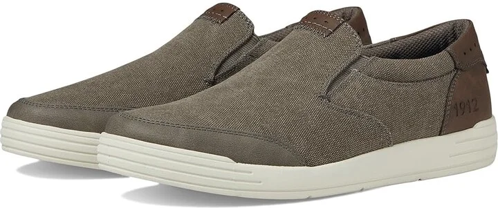 Nunn Bush City Walk Canvas Moc Toe Slip-On Men's Shoes Cement : 7 M (D), Textile/Synthetic