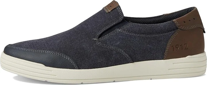 Nunn Bush City Walk Canvas Moc Toe Slip-On Men's Shoes Dark Blue : 7 M (D), Textile/Synthetic - Image 6