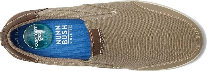 Nunn Bush City Walk Canvas Moc Toe Slip-On Men's Shoes Stone : 7 M (D), Textile/Synthetic - Image 2