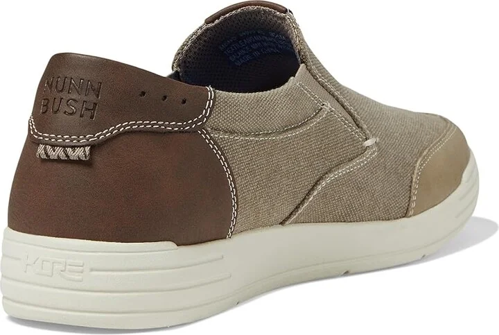 Nunn Bush City Walk Canvas Moc Toe Slip-On Men's Shoes Stone : 7 M (D), Textile/Synthetic - Image 4