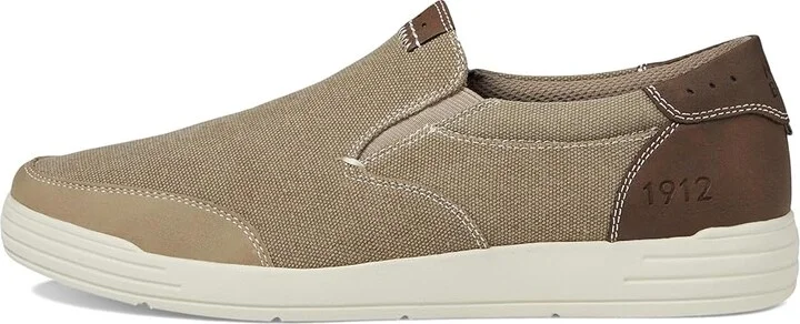 Nunn Bush City Walk Canvas Moc Toe Slip-On Men's Shoes Stone : 7 M (D), Textile/Synthetic - Image 6