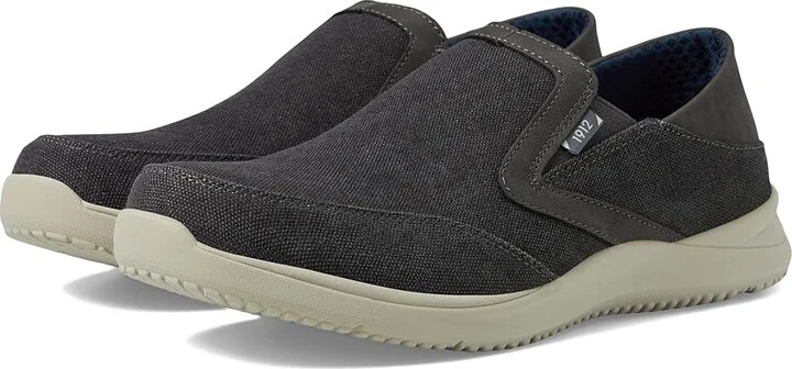 Nunn Bush Conway EZ Canvas Moccasin Toe Slip-On Easy Slip-In Loafer Men's Lace-up Boots Grey : 9.5 W (EE)