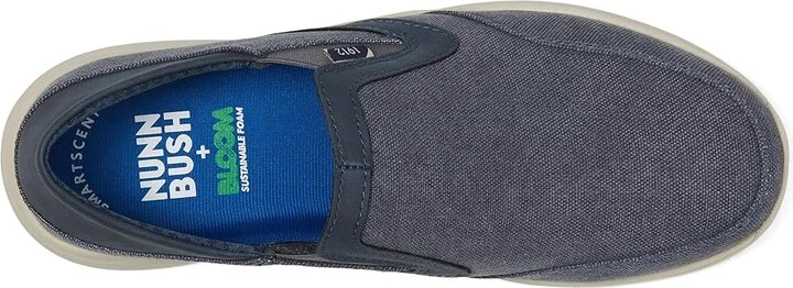 Nunn Bush Conway EZ Canvas Moccasin Toe Slip-On Easy Slip-In Loafer Men's Lace-up Boots Navy : 8 M (D) - Image 2