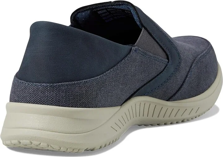 Nunn Bush Conway EZ Canvas Moccasin Toe Slip-On Easy Slip-In Loafer Men's Lace-up Boots Navy : 8 M (D) - Image 4