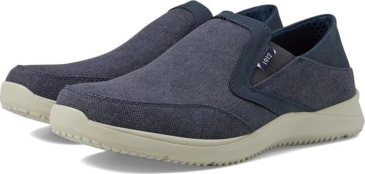 Nunn Bush Conway EZ Canvas Moccasin Toe Slip-On Easy Slip-In Loafer Men's Lace-up Boots Navy : 8 M (D)