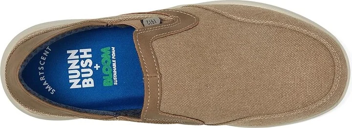 Nunn Bush Conway EZ Canvas Moccasin Toe Slip-On Easy Slip-In Loafer Men's Lace-up Boots Stone : 8 M (D) - Image 2