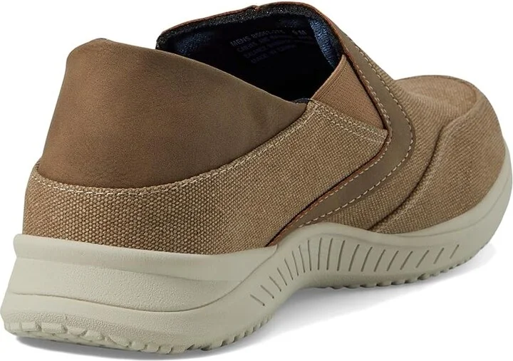 Nunn Bush Conway EZ Canvas Moccasin Toe Slip-On Easy Slip-In Loafer Men's Lace-up Boots Stone : 8 M (D) - Image 4