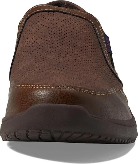 Nunn Bush Conway EZ Moccasin Toe Slip-On Easy Slip-In Loafer Men's Lace-up Boots Brown : 9 W (EE), Synthetic - Image 5